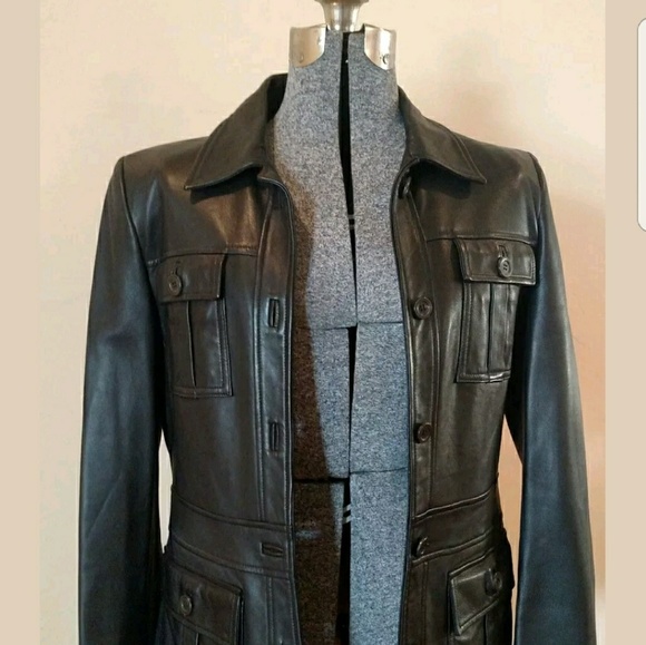 Luciano Barbera Jackets & Blazers - Luciano Barbera authentic, black leather jacket